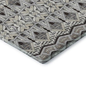 HomeRoots 9' X 12' Gray Ivory and Beige Moroccan Washable Area Rug - Durable, Stylish, UV Protected Elegance 672277
