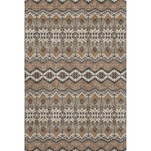 HomeRoots 5' X 8' Moroccan Washable Area Rug in Taupe Beige & Copper – UV Protected, Durable & Stylish Design 672292