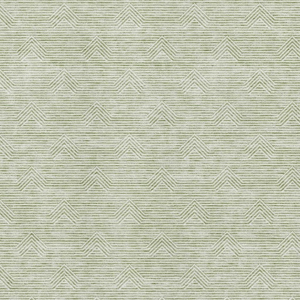HomeRoots 8' X 10' Artichoke Green & Ivory Abstract Geometric Area Rug - Washable, UV-Protected & Durable Design 672306