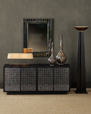 Currey & Company Mosaico Rectangular Mirror - Stunning Beveled Design In Antique Tiles, Perfect For Any Home Décor Ivory Mango Wood ,Glass 1000-0166-currey-company