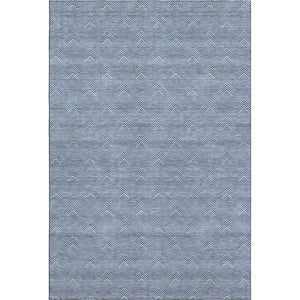 HomeRoots 8' x 10' Stylish Blue and Ivory Abstract Geometric Area Rug - Washable, Stain-Resistant, UV Protected! 672318