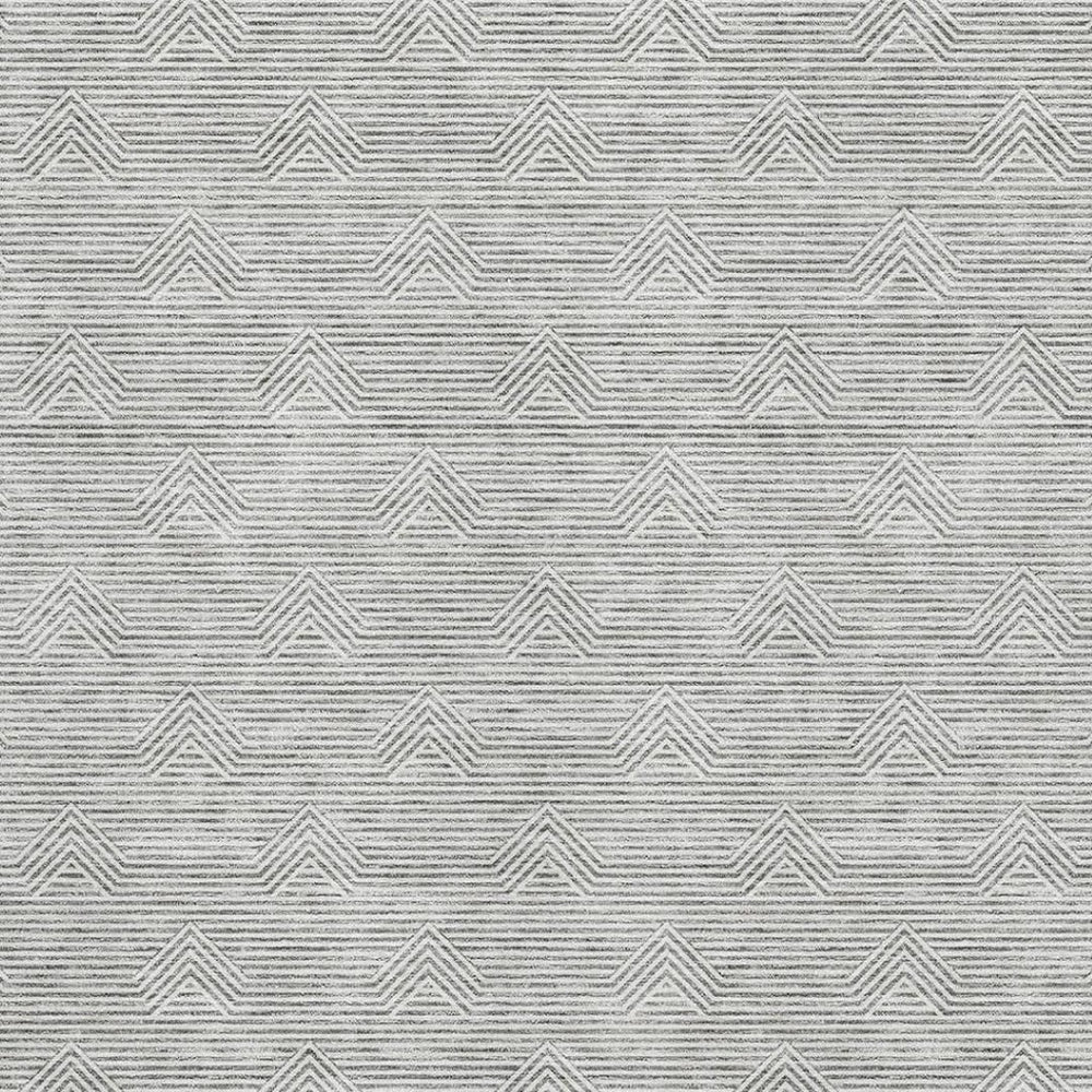 HomeRoots 5' X 8' Gray And Ivory Abstract Geometric Area Rug – Soft, Durable, Washable with UV Protection Features 672328