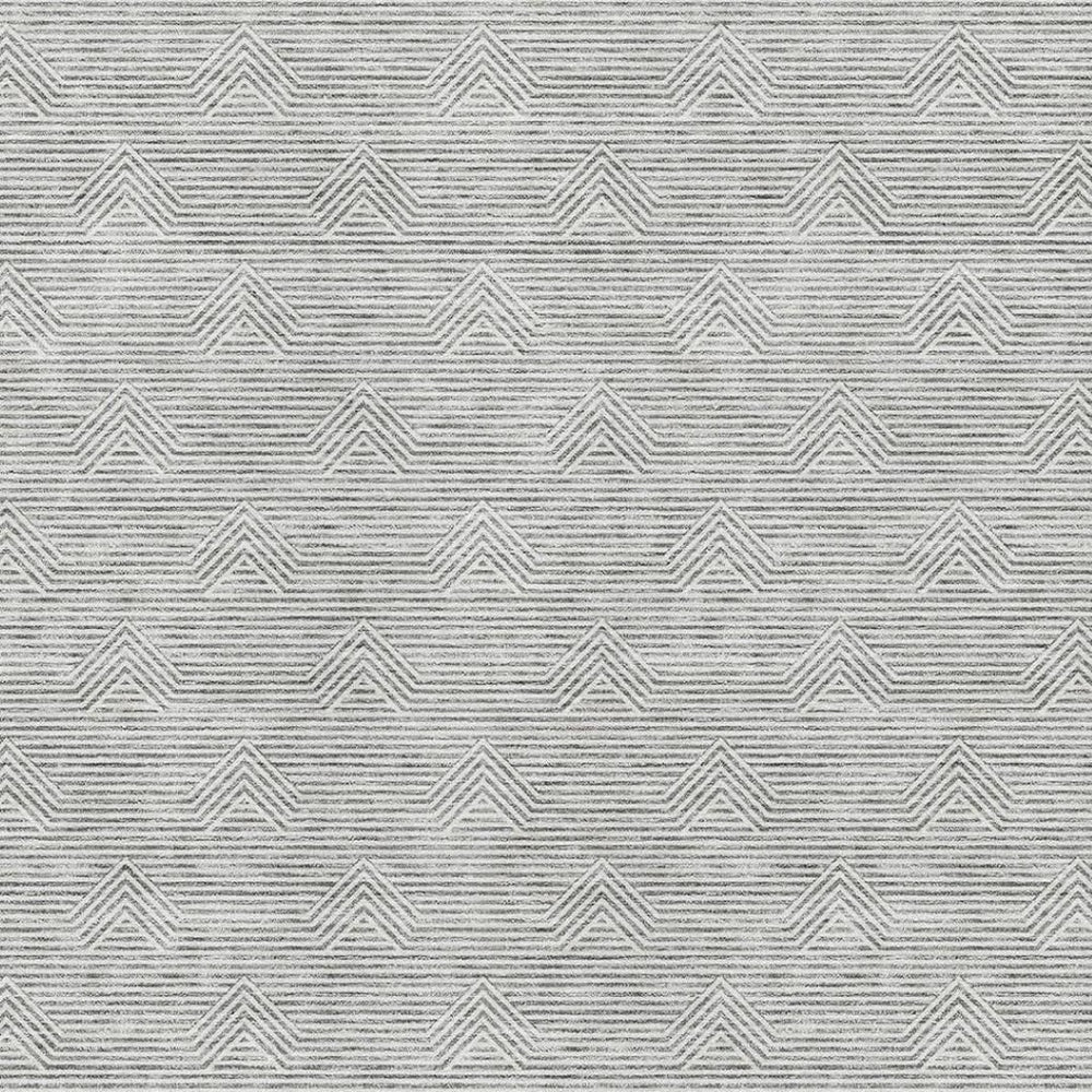 HomeRoots 8' X 10' Washable Gray and Ivory Abstract Geometric Rug - UV-Protected, Stain-Resistant, Soft Style 672330