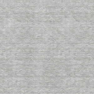 HomeRoots 8' X 10' Washable Gray and Ivory Abstract Geometric Rug - UV-Protected, Stain-Resistant, Soft Style 672330