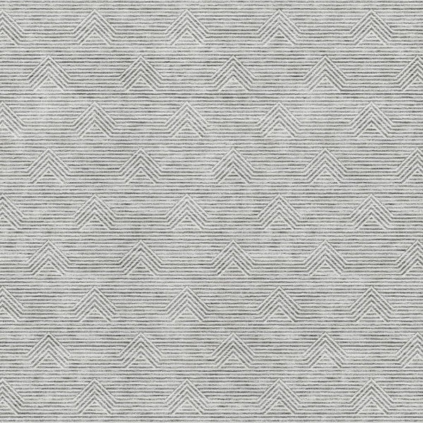 HomeRoots 8' X 10' Washable Gray and Ivory Abstract Geometric Rug - UV-Protected, Stain-Resistant, Soft Style 672330