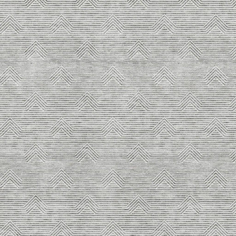 HomeRoots 9' X 12' Gray and Ivory Abstract Geometric Washable Area Rug - Stylish, Durable, UV-Resistant Design! 672331