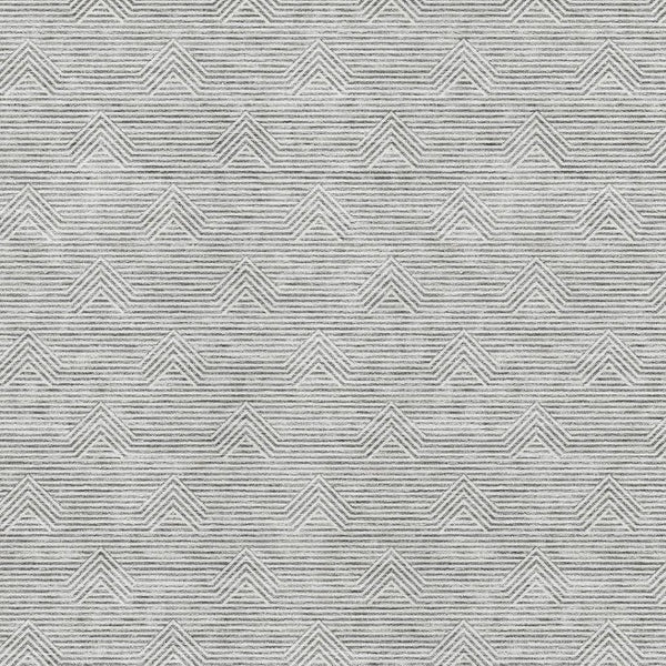 HomeRoots 9' X 12' Gray and Ivory Abstract Geometric Washable Area Rug - Stylish, Durable, UV-Resistant Design! 672331
