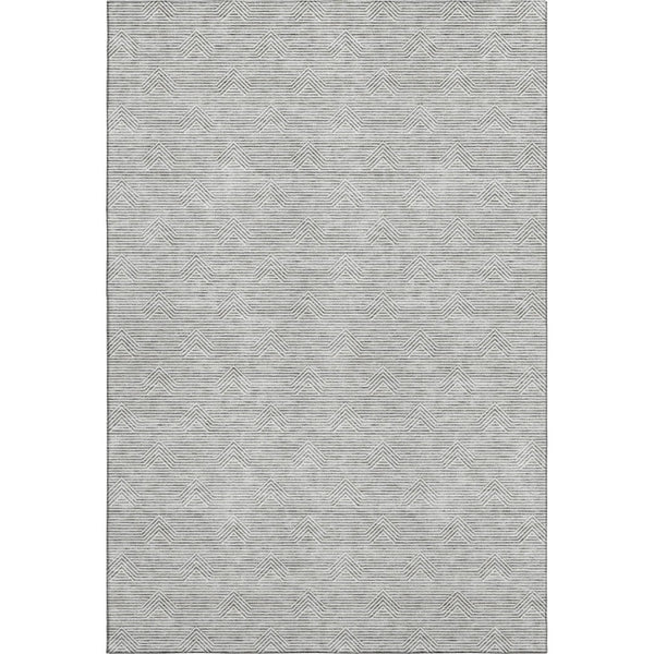 HomeRoots 10' Gray and Ivory Abstract Geometric Area Rug – Washable, UV-Protected, Durable Design for Modern Homes 672332