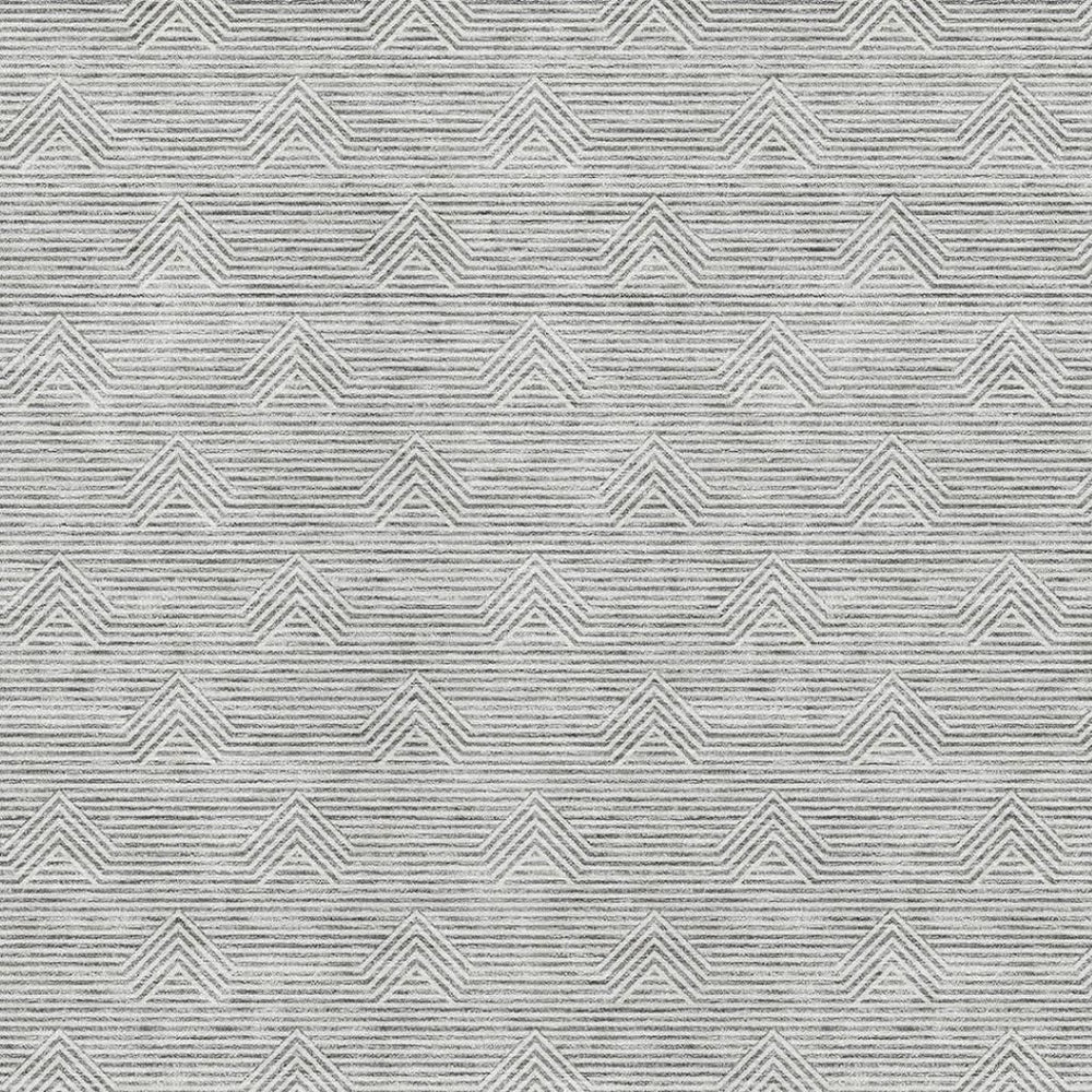 HomeRoots 10' Gray and Ivory Abstract Geometric Area Rug – Washable, UV-Protected, Durable Design for Modern Homes 672332