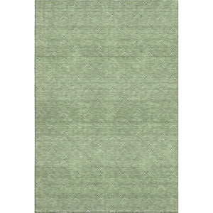 HomeRoots 10' Abstract Geometric Washable Area Rug in Green & Ivory - UV Protected, Stain Resistant & Durable! 672338