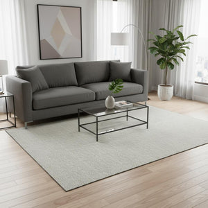 HomeRoots 5' x 8' Ivory and Beige Abstract Geometric Rug - Washable, Stain-Resistant, UV-Protected for Easy Care 672340