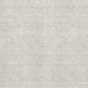HomeRoots 5' x 8' Ivory and Beige Abstract Geometric Rug - Washable, Stain-Resistant, UV-Protected for Easy Care 672340