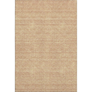 HomeRoots 5' X 8' Vibrant Orange and Ivory Abstract Geometric Washable Area Rug with UV Protection & Durability 672346