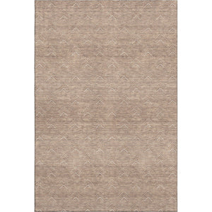 HomeRoots 8' X 10' Washable Area Rug with UV Protection - Modern Rust & Ivory Abstract Geometric Design 672354