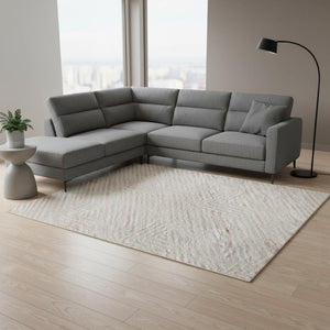 HomeRoots 8' X 10' Pink & Ivory Abstract Geometric Washable Area Rug - UV Protected, Durable & Stylish Design 672360