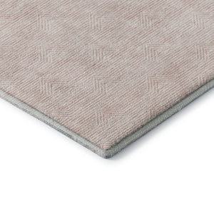 HomeRoots 8' X 10' Pink & Ivory Abstract Geometric Washable Area Rug - UV Protected, Durable & Stylish Design 672360