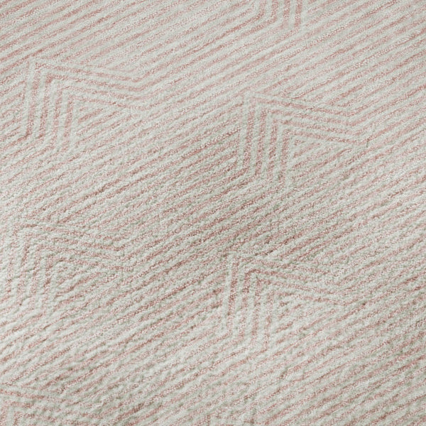HomeRoots 8' X 10' Pink & Ivory Abstract Geometric Washable Area Rug - UV Protected, Durable & Stylish Design 672360