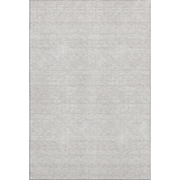 HomeRoots 8' X 10' Abstract Geometric Taupe and Ivory Area Rug – Washable, UV Protected, Durable Design! 672372