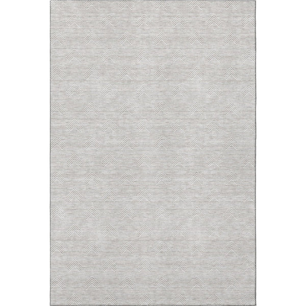 HomeRoots 8' X 10' Abstract Geometric Taupe and Ivory Area Rug – Washable, UV Protected, Durable Design! 672372