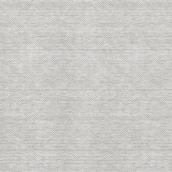 HomeRoots 9' X 12' Taupe & Ivory Geometric Area Rug - Washable, UV Protected, Soft & Durable for Busy Homes 672373