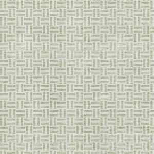 HomeRoots 9' X 12' Artichoke Green & Ivory Geometric Area Rug - Washable, UV Protected, Durable & Stylish! 672385