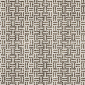 HomeRoots 5' Modern Brown and Ivory Geometric Area Rug - Washable, UV Protected, Stain Resistant for Homes 672394