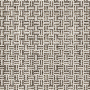 HomeRoots 10' X 14' Geometric Area Rug in Brown & Ivory - Washable, UV Protected, Durable for High-Traffic Areas 672398