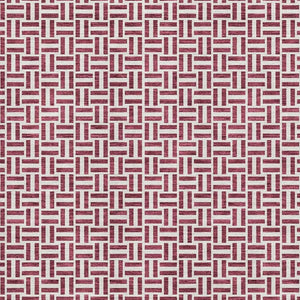 HomeRoots 8' X 10' Burgundy and Ivory Geometric Area Rug - Stylish, Washable, Stain Resistant with UV Protection 672402