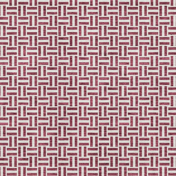 HomeRoots 10' X 14' Burgundy Geometric Area Rug - Washable, UV-Protected, Durable for High-Traffic Spaces 672404