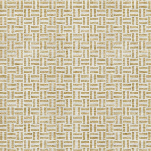 HomeRoots 8' X 10' Gold and Ivory Geometric Area Rug - Washable, UV-Protected, Durable for Homes with Kids & Pets 672408