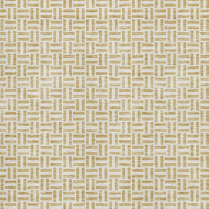 HomeRoots 10' X 14' Gold & Ivory Geometric Washable Area Rug - UV Protected, Durable, Stylish Home Essential 672410