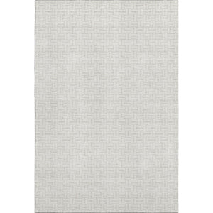 HomeRoots 9' X 12' Ivory & Beige Geometric Washable Area Rug – Durable, Stain Resistant, UV Protected Design! 672421