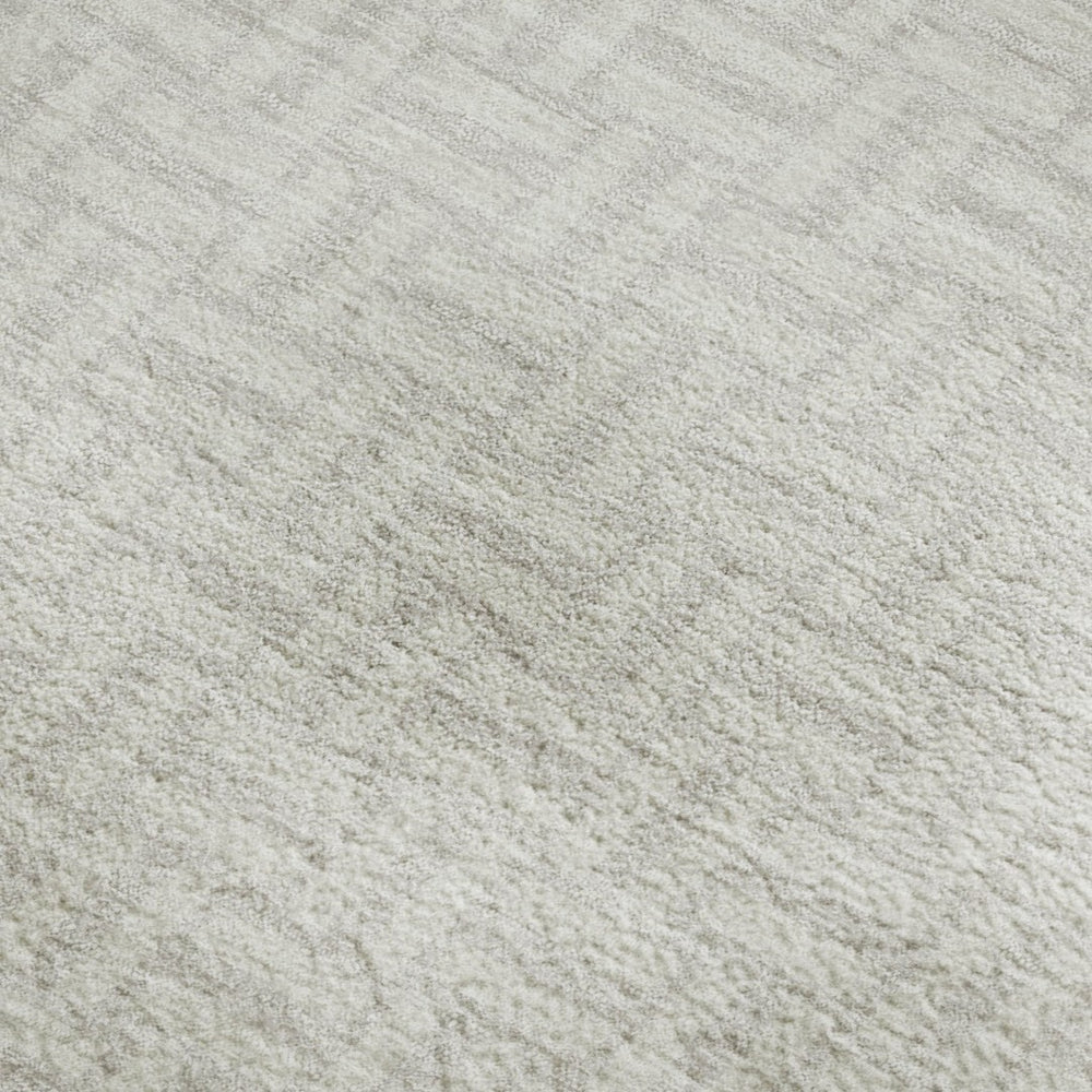 HomeRoots 9' X 12' Ivory & Beige Geometric Washable Area Rug – Durable, Stain Resistant, UV Protected Design! 672421