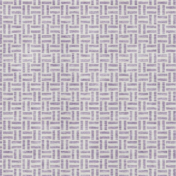 HomeRoots 8' X 10' Stylish Lavender & Ivory Geometric Washable Area Rug with UV Protection & Stain Resistance 672426