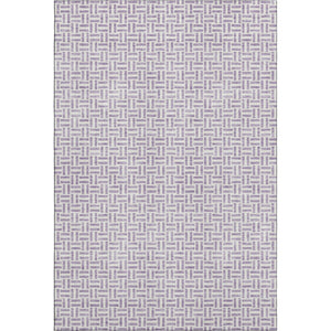 HomeRoots 9' X 12' Modern Lavender & Ivory Geometric Area Rug - Washable, UV Protected, Stylish & Durable Design 672427