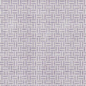 HomeRoots 9' X 12' Modern Lavender & Ivory Geometric Area Rug - Washable, UV Protected, Stylish & Durable Design 672427