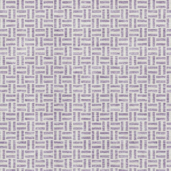 HomeRoots 9' X 12' Modern Lavender & Ivory Geometric Area Rug - Washable, UV Protected, Stylish & Durable Design 672427