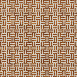 HomeRoots 5' X 8' Geometric Rust and Beige Area Rug - Washable, Stain-Resistant, UV Protected for Families 672436