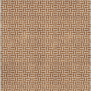 HomeRoots 5' X 8' Geometric Rust and Beige Area Rug - Washable, Stain-Resistant, UV Protected for Families 672436