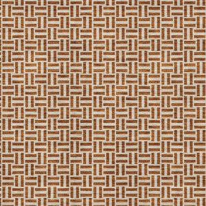 HomeRoots 10' X 14' Geometric Area Rug in Rust & Beige – Durable, Washable, UV Protected for Indoor & Outdoor Use 672440