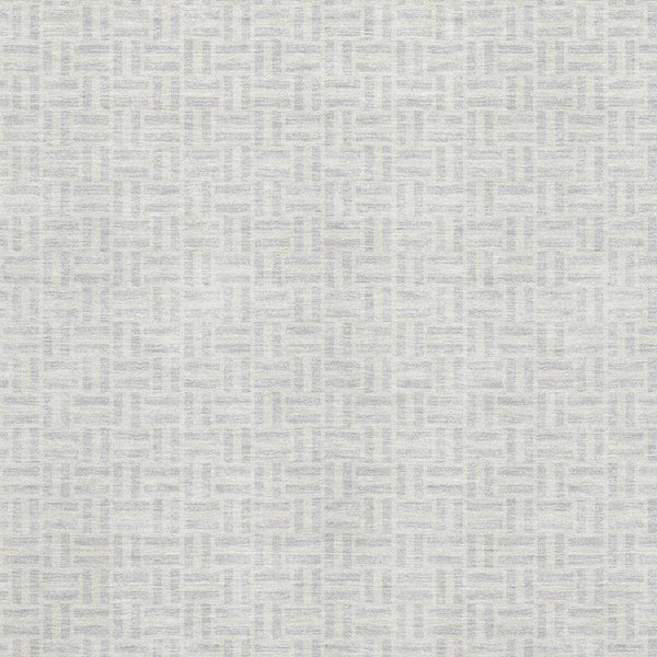 HomeRoots 5' X 8' Stylish Silver & Ivory Geometric Area Rug – Washable, UV-Protected, Perfect for Busy Homes! 672448