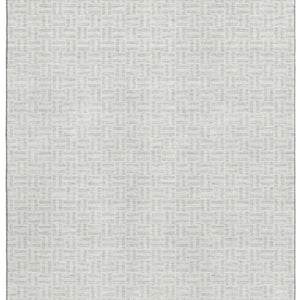 HomeRoots 8' X 10' Silver Geometric Washable Area Rug - UV Protected, Stain Resistant, Stylish & Durable Design 672450