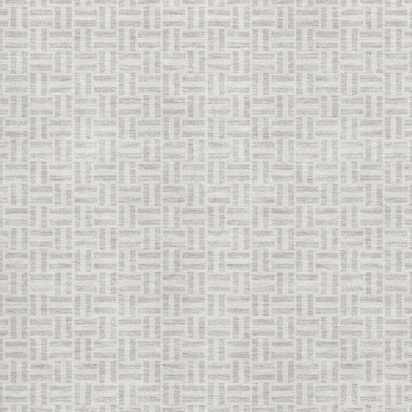 HomeRoots 9' X 12' Taupe & Ivory Geometric Area Rug - Washable, UV Protected, Durable for Family Living Spaces 672457