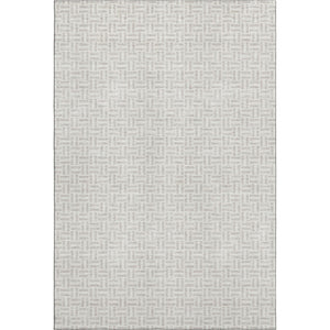 HomeRoots 10' X 14' Taupe & Ivory Geometric Area Rug - Washable, UV-Protected, Perfect for Family Spaces! 672458