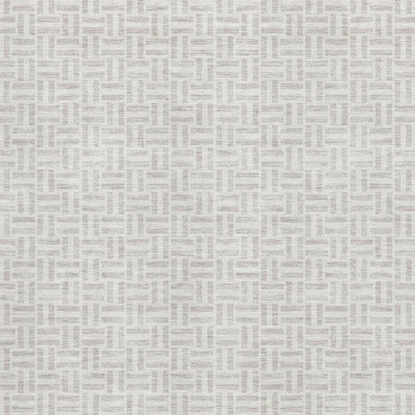 HomeRoots 10' X 14' Taupe & Ivory Geometric Area Rug - Washable, UV-Protected, Perfect for Family Spaces! 672458