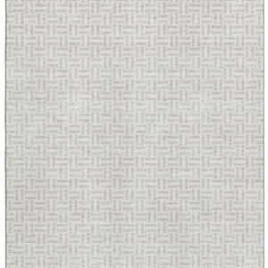 HomeRoots 10' X 14' Taupe & Ivory Geometric Area Rug - Washable, UV-Protected, Perfect for Family Spaces! 672458