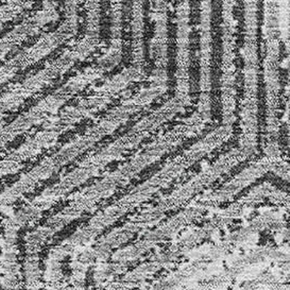 HomeRoots 8' X 10' Gray and Silver Geometric Area Rug - Modern, Washable, UV-Protected, Stain-Resistant Design 672492