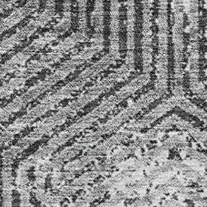 HomeRoots 9' X 12' Stylish Gray & Silver Geometric Area Rug - Washable, UV Protected, Perfect for Busy Homes! 672493