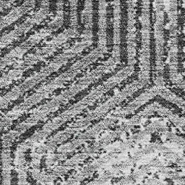 HomeRoots 9' X 12' Stylish Gray & Silver Geometric Area Rug - Washable, UV Protected, Perfect for Busy Homes! 672493
