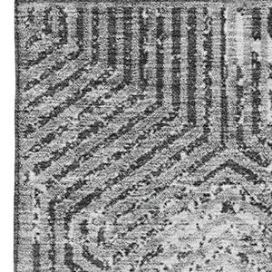HomeRoots 9' X 12' Stylish Gray & Silver Geometric Area Rug - Washable, UV Protected, Perfect for Busy Homes! 672493